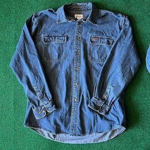 Carhartt denim button down shirt